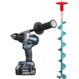 Setti: Porakone Makita LXT DDF489TJX3 + 5,0 Ah akku + Jääkaira Makita Rapala Edition P-81072N 155 mm
