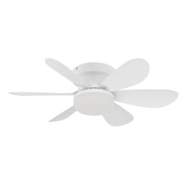 LED-tuuletinvalaisin Eglo Clovelly valkoinen Ø 52cm