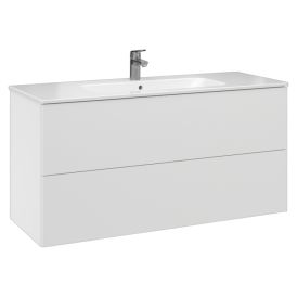 Allaskaappi Temal Aava mattavalkoinen 120 cm, 2 ltk