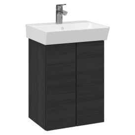Allaskaappi Temal Aura musta puu 50 x 35 x 68 cm, 2 ovea