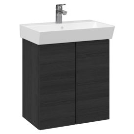 Allaskaappi Temal Aura musta puu 60 x 35 x 68 cm, 2 ovea