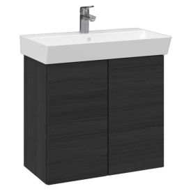 Allaskaappi Temal Aura musta puu 70 x 35 x 68 cm, 2 ovea