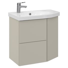 Allaskaappi Temal Mondo matta greige 67,5 x 40 x 64 cm, 2 ltk + 1 ovi, viiste oikealla