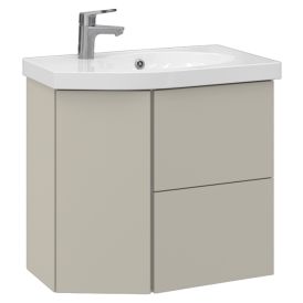 Allaskaappi Temal Mondo matta greige 67,5 x 40 x 64 cm, 2 ltk + 1 ovi, viiste vasemmalla