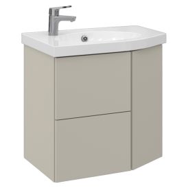 Allaskaappi Temal Mondo matta greige 67,5 x 45 x 64 cm, 2 ltk + 1 ovi, viiste oikealla