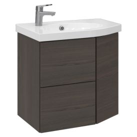 Allaskaappi Temal Mondo ruskea saarni 67,5 x 45 x 64 cm, 2 ltk + 1 ovi, viiste oikealla