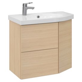 Allaskaappi Temal Mondo vaalea tammi 72,5 x 40 x 64 cm, 2 ltk + 1 ovi, viiste oikealla