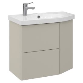 Allaskaappi Temal Mondo matta greige 72,5 x 40 x 64 cm, 2 ltk + 1 ovi, viiste oikealla