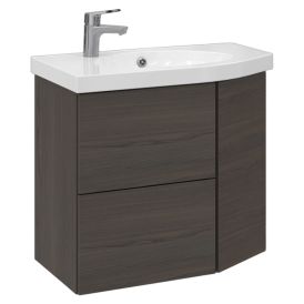 Allaskaappi Temal Mondo ruskea saarni 72,5 x 40 x 64 cm, 2 ltk + 1 ovi, viiste oikealla