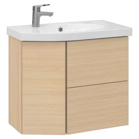 Allaskaappi Temal Mondo vaalea tammi 72,5 x 40 x 64 cm, 2 ltk + 1 ovi, viiste vasemmalla