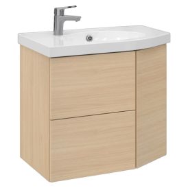 Allaskaappi Temal Mondo vaalea tammi 72,5 x 45 x 64 cm, 2 ltk + 1 ovi, viiste oikealla