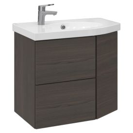 Allaskaappi Temal Mondo ruskea saarni 72,5 x 45 x 64 cm, 2 ltk + 1 ovi, viiste oikealla