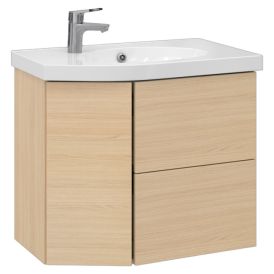 Allaskaappi Temal Mondo vaalea tammi 72,5 x 45 x 64 cm, 2 ltk + 1 ovi, viiste vasemmalla