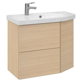 Allaskaappi Temal Mondo vaalea tammi 77,5 x 40 x 64 cm, 2 ltk + 1 ovi, viiste oikealla