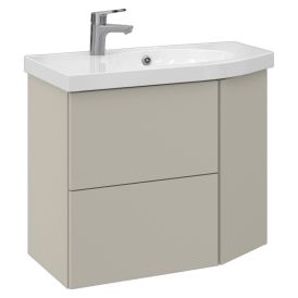 Allaskaappi Temal Mondo matta greige 77,5 x 40 x 64 cm, 2 ltk + 1 ovi, viiste oikealla