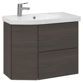 Allaskaappi Temal Mondo ruskea saarni 77,5 x 40 x 64 cm, 2 ltk + 1 ovi, viiste vasemmalla