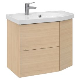 Allaskaappi Temal Mondo vaalea tammi 77,5 x 45 x 64 cm, 2 ltk + 1 ovi, viiste oikealla