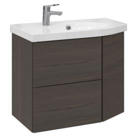 Allaskaappi Temal Mondo ruskea saarni 77,5 x 45 x 64 cm, 2 ltk + 1 ovi, viiste oikealla