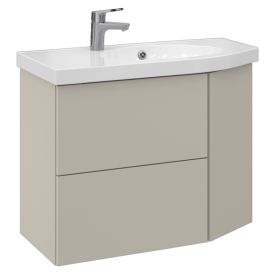 Allaskaappi Temal Mondo matta greige 82,5 x 40 x 64 cm, 2 ltk + 1 ovi, viiste oikealla