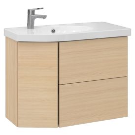Allaskaappi Temal Mondo vaalea tammi 82,5 x 40 x 64 cm, 2 ltk + 1 ovi, viiste vasemmalla
