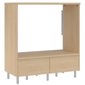 Pesukonekaappi Temal Ergo Double vaalea tammi 124 x 60 x 128,5 cm