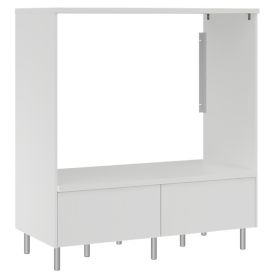 Pesukonekaappi Temal Ergo Double mattavalkoinen 124 x 60 x 128,5 cm