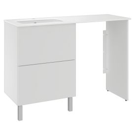Pesukonetasokokonaisuus Temal Ilona 3 mattavalkoinen 125 x 45 x 90 cm, vasen