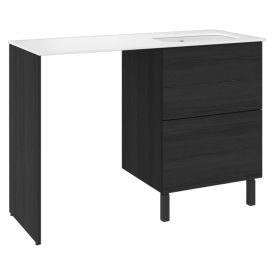 Pesukonetasokokonaisuus Temal Ilona 4 musta puu 125 x 50 x 90 cm, oikea