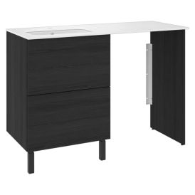 Pesukonetasokokonaisuus Temal Ilona 4 musta puu 125 x 50 x 90 cm, vasen