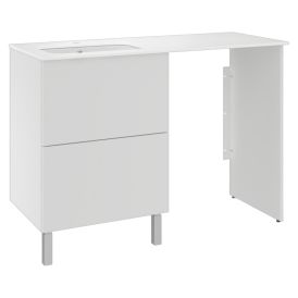 Pesukonetasokokonaisuus Temal Ilona 4 mattavalkoinen 125 x 50 x 90 cm, vasen
