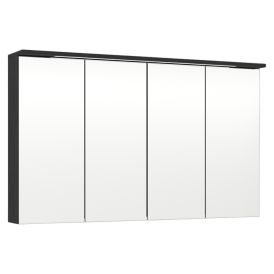 LED-peilikaappi Temal Unic musta puu 120 x 20 x 72,7 cm, 4 ovea