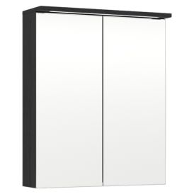LED-peilikaappi Temal Unic musta puu 60 x 20 x 72,7 cm, 2 ovea