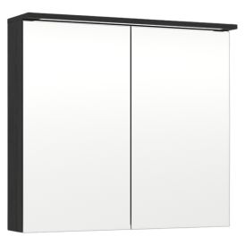 LED-peilikaappi Temal Unic musta puu 70 x 20 x 72,7 cm, 2 ovea