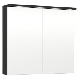LED-peilikaappi Temal Unic musta puu 80 x 20 x 72,7 cm, 2 ovea