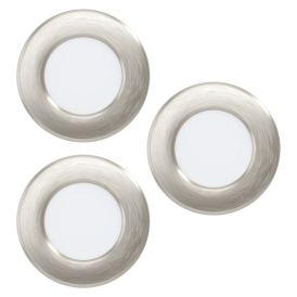 LED-uppospotti Eglo Fueva 6-Z 3-os harjattu nikkeli Ø 8,8 cm