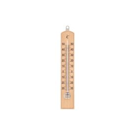 Ulko- ja sisälämpömittari puinen 20 cm