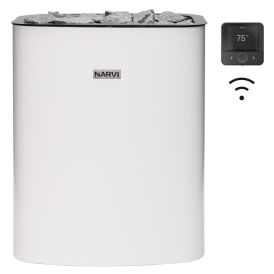 Sähkökiuas Narvi NC Electric WiFi valkoinen 9 kW