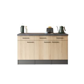 Alakaappikokonaisuus Respekta Oliver artisan tammi 150 cm, 3 laatikkoa + 3 ovea