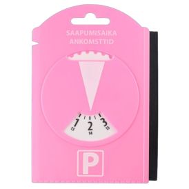 Pysäköintikiekko pinkki 11,5 x 16,5 cm