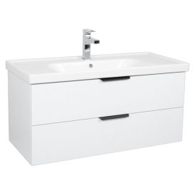 Allaskaappi Aqua Rodos Wave mattavalkoinen 100 x 45 x 49,5 cm