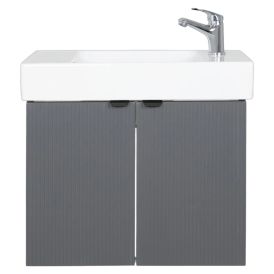 Allaskaappi Aqua Rodos Wave oikea harmaa 60 x 30 x 54,5 cm