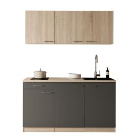 Keittiö Respekta Ingrid harmaa/tammi 150 cm