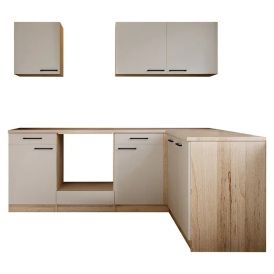 Keittiökokonaisuus Respekta Merle beige 220 x 172 cm