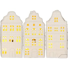 Pöytäkoriste Eglo Vinter Talo valkoinen 3-os