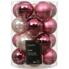 Joulupallolajitelma 6 cm 20 kpl värimix