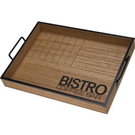 Tarjotin Bistro ruskea/musta 36 x 25 cm