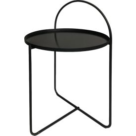 Sivupöytä musta Ø 40 x 65 cm