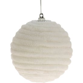 Joulupallo 8 cm lumipalloneulos valkoinen