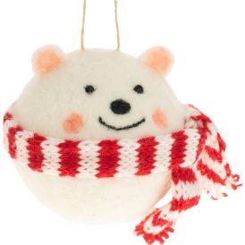 Huopapallo Nalle 6 cm valkoinen