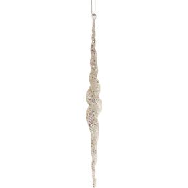 Lasikierre jääpuikko 25 cm valkohopea